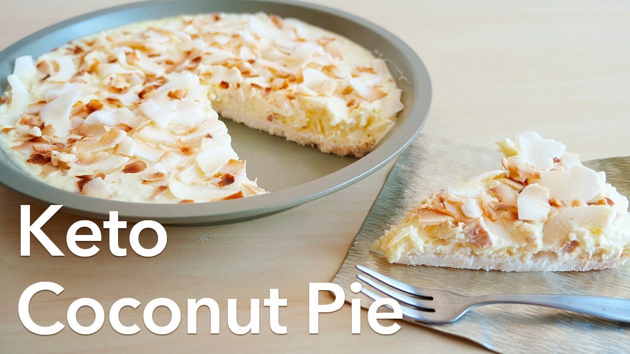 Low Carb Keto Coconut Cream Pie | ASMR cooking sounds