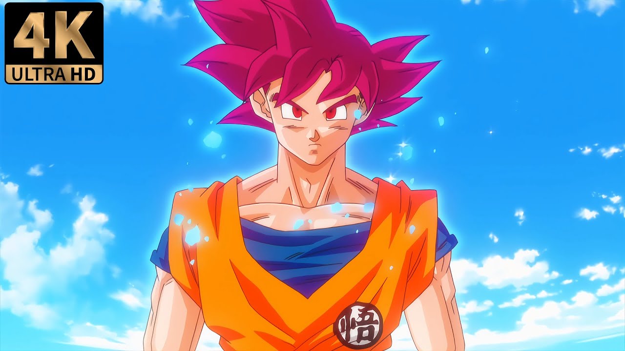 [4K 60FPS] Goku’s First Transformation into Super Saiyan God