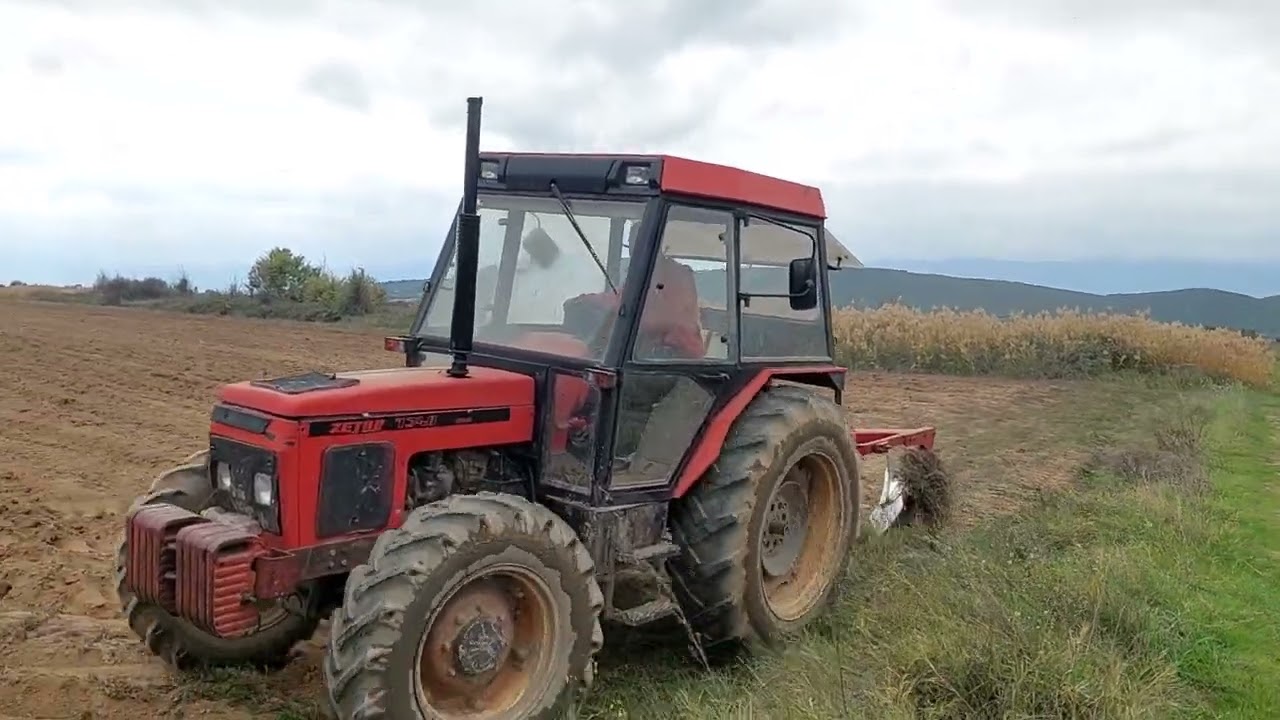 ZETOR 7340 TURBO ORANJE PLOWING ISMAILJANIVA 2024 ALEKSANDAR MARKOSKI
