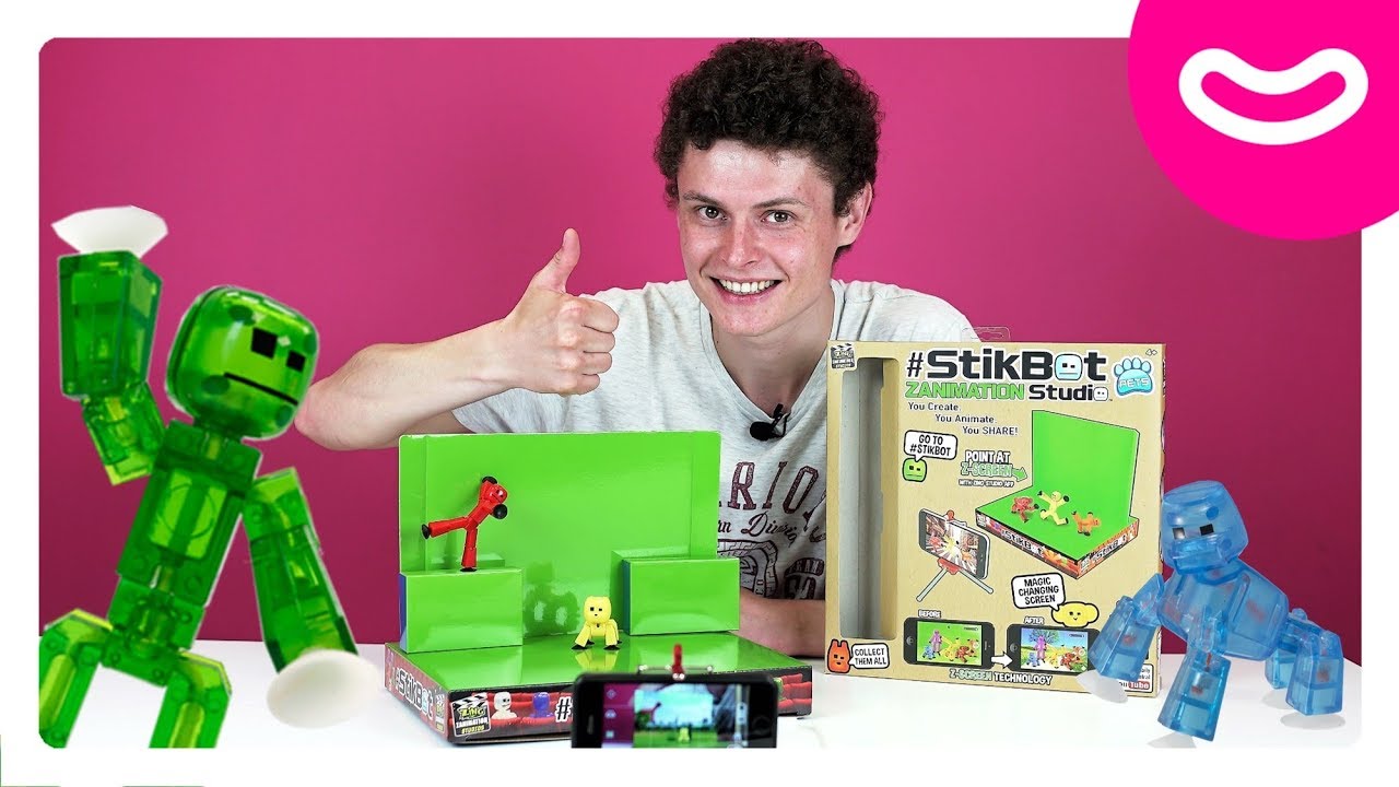 Stikbot Studio Pets. Мини студия для съемки мультфильмов. Видео для детей