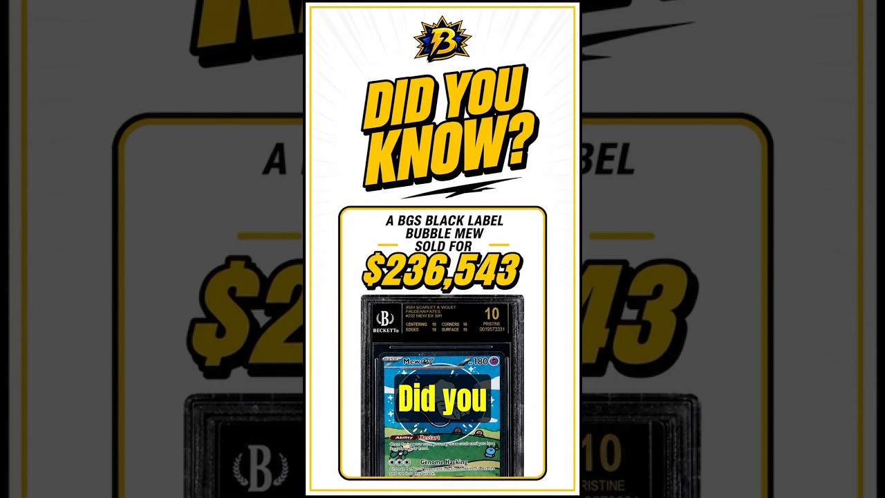 Would YOU pay 79x more for a Black Label Bubble Mew?  #BubbleMew #PokemonTCG #pokemon #pokemoncards
