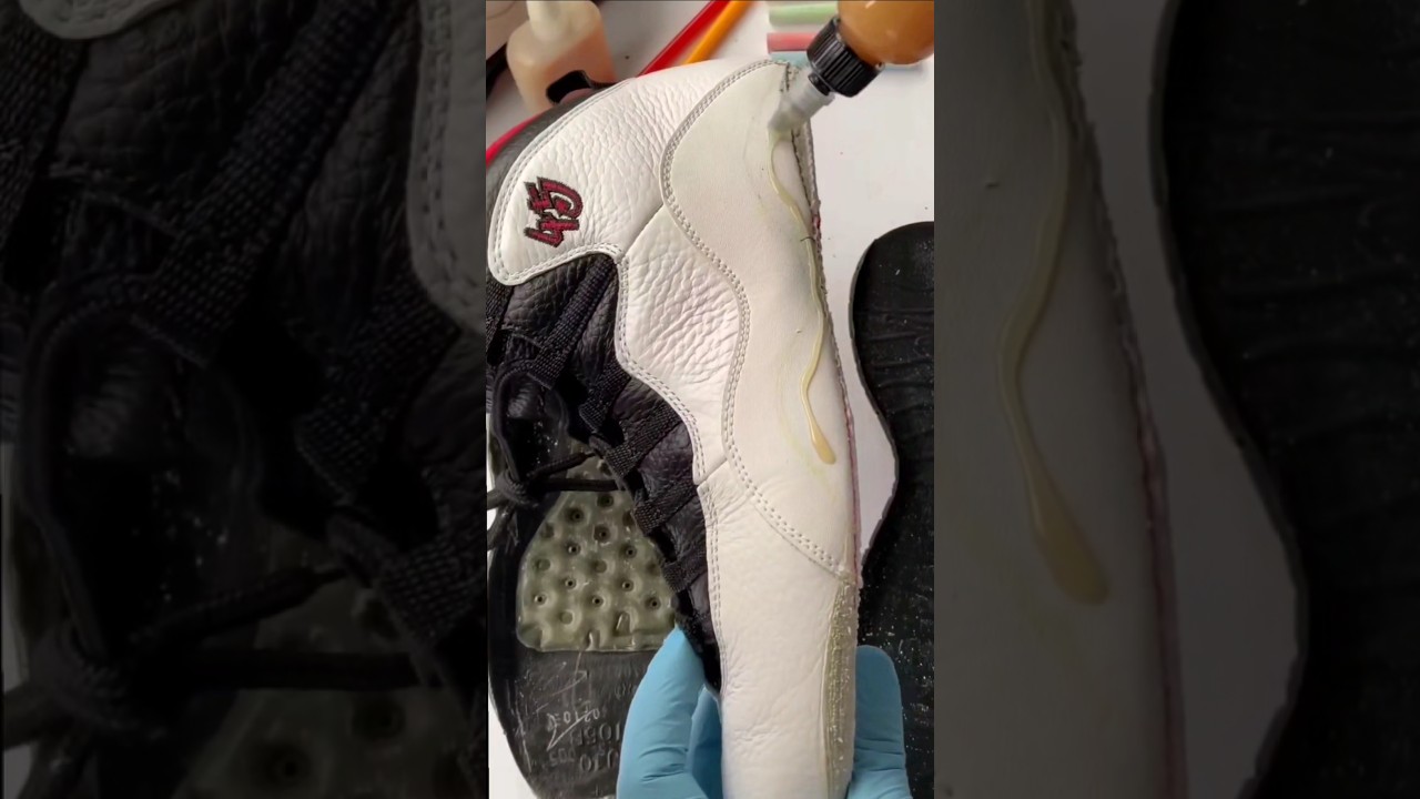 Air Jordan 10 double knickels x sneaker reglue tips #sneakerreseller #shoerestoration #shoerepair