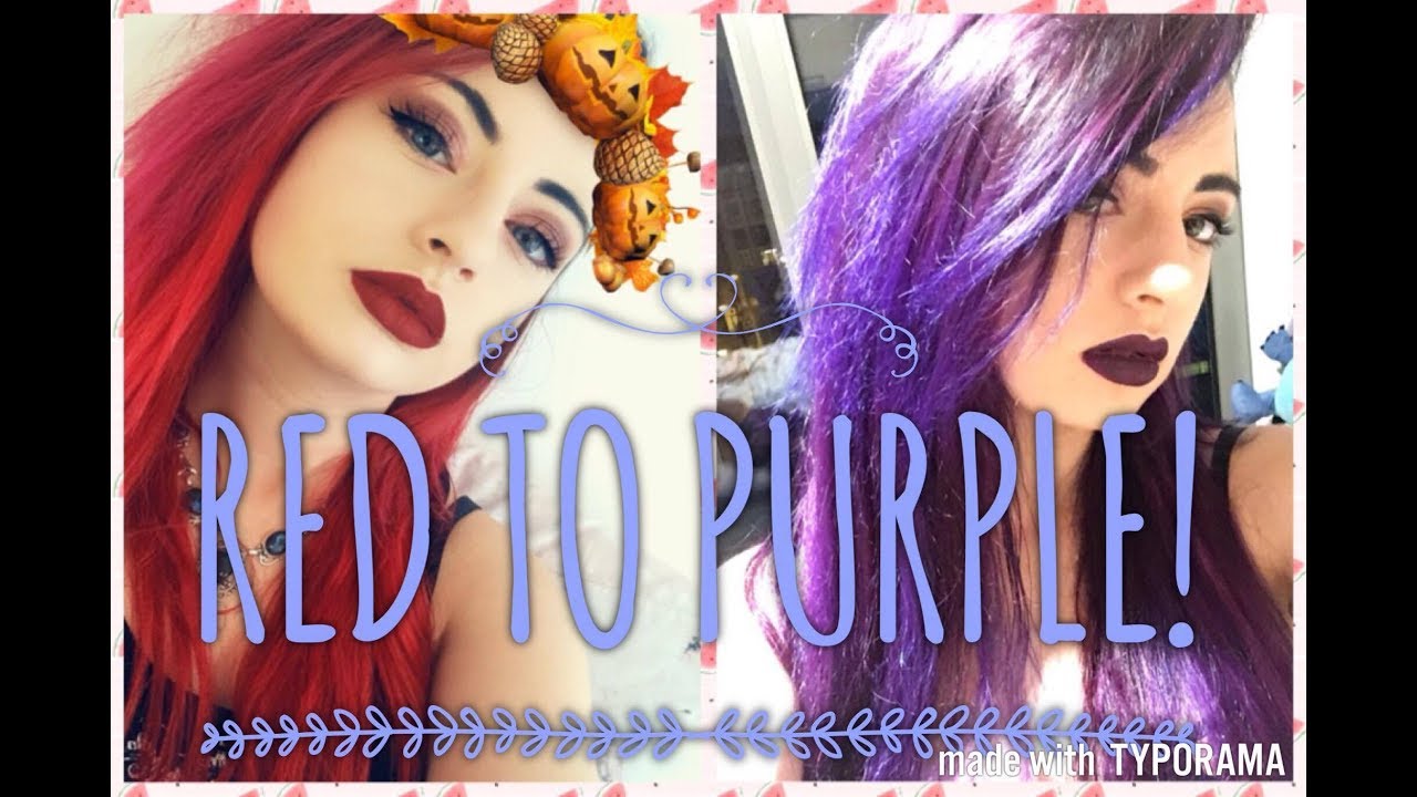 Red To Purple Hair Experiment | PusheenQueen
