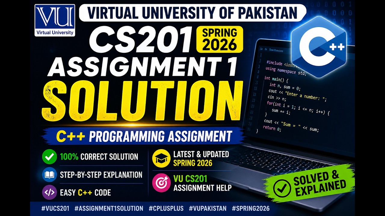 CS201 Assignment 1 solution, cs201 assignment 1 solution 2026, cs201 assignment no1 solution #cs201