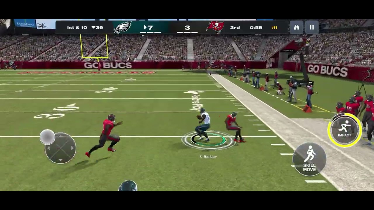 eagles vs buccaneers in madden 26 mobile 