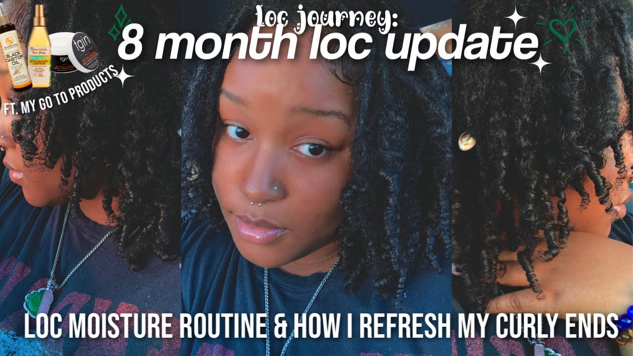 8 months loc update 2023 | FULL curly ends loc maintenance & loc MOISTURE routine &hearts;