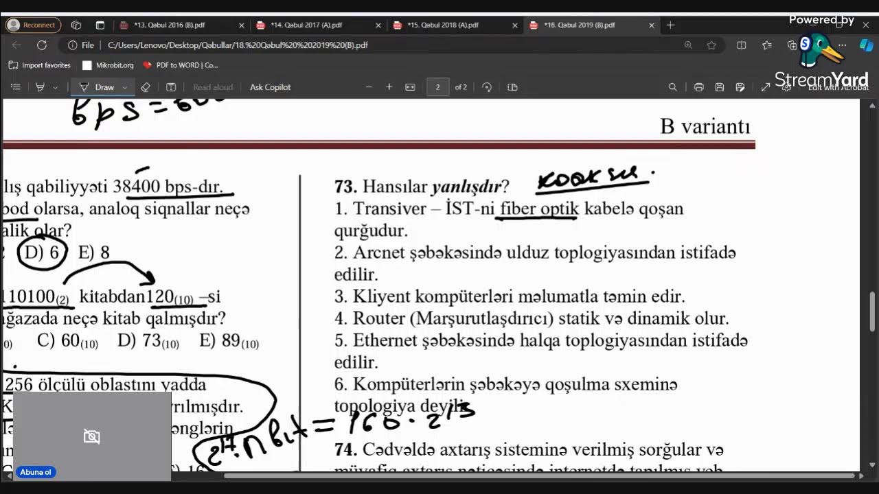 2016,2017,2018,2019 qəbul