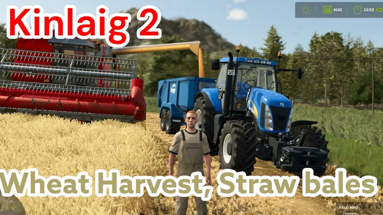 Kinlaig 2 | Big Straw Bale Action! 🌾 Wheat Harvest Time | FS25