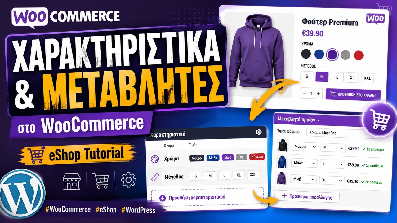 Προσθήκη Χαρακτηριστικών & Μεταβλητών στο WooCommerce 
