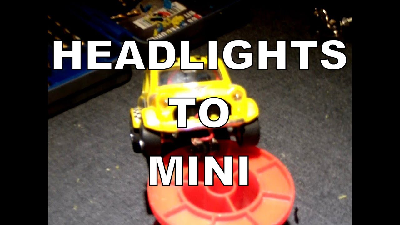 Headlights to a vintage slot car
