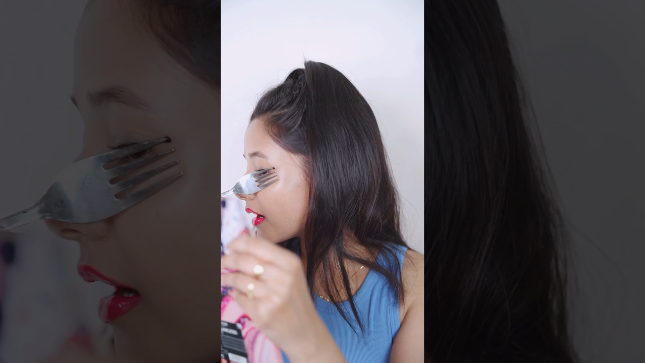 Guess the winner 🥇| Bobby pin or fork 🍴 #hack #makeup #makeuphacks #wingliner #ashortaday #shorts