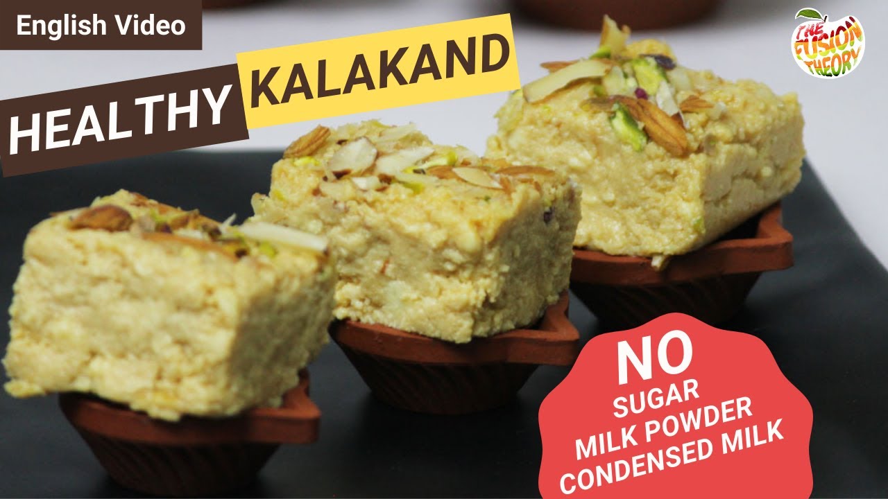 No Sugar | No Milk Powder | No Condensed Milk Kalakand Recipe | Healthy Kalakand Indian Sweet Recipe