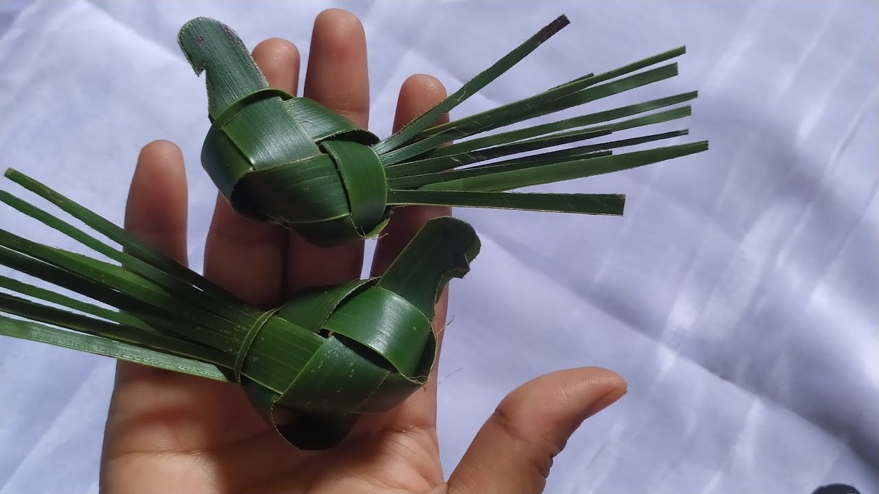 how to make parrot with coconut leaf | in telugu || by sri heaven