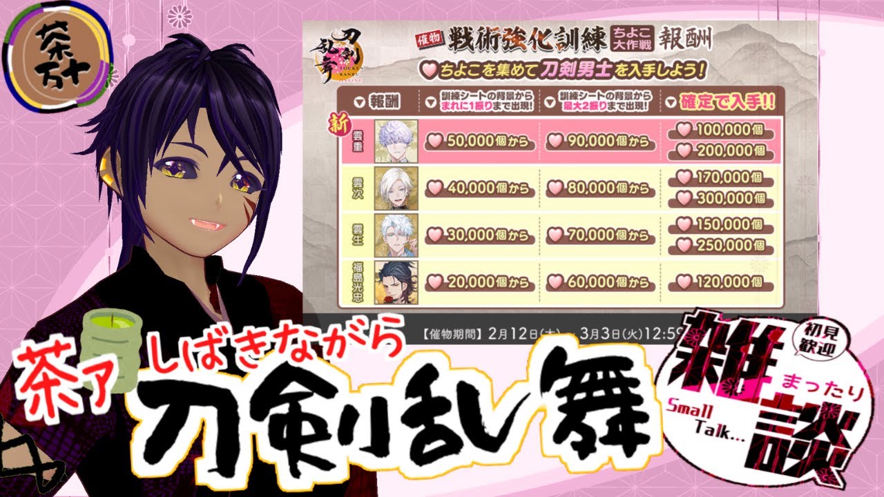 【刀剣乱舞/雑談】探しています：鵜飼派パネル【茶万十/Vtuber】