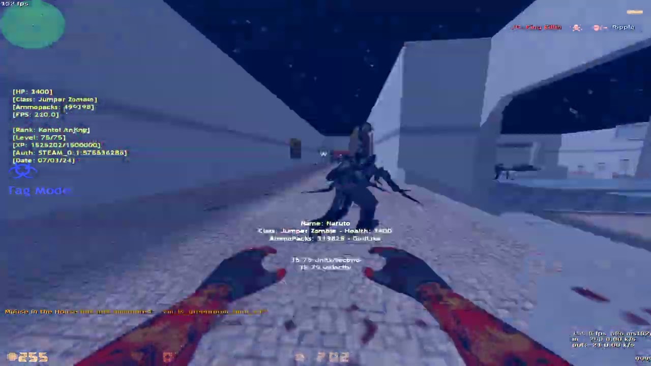 Strafe and Very old Trick [ Tag Mode ] | Counter-Strike 1.6 - [ -L|S- ] Zombie Plague | : Short Clip