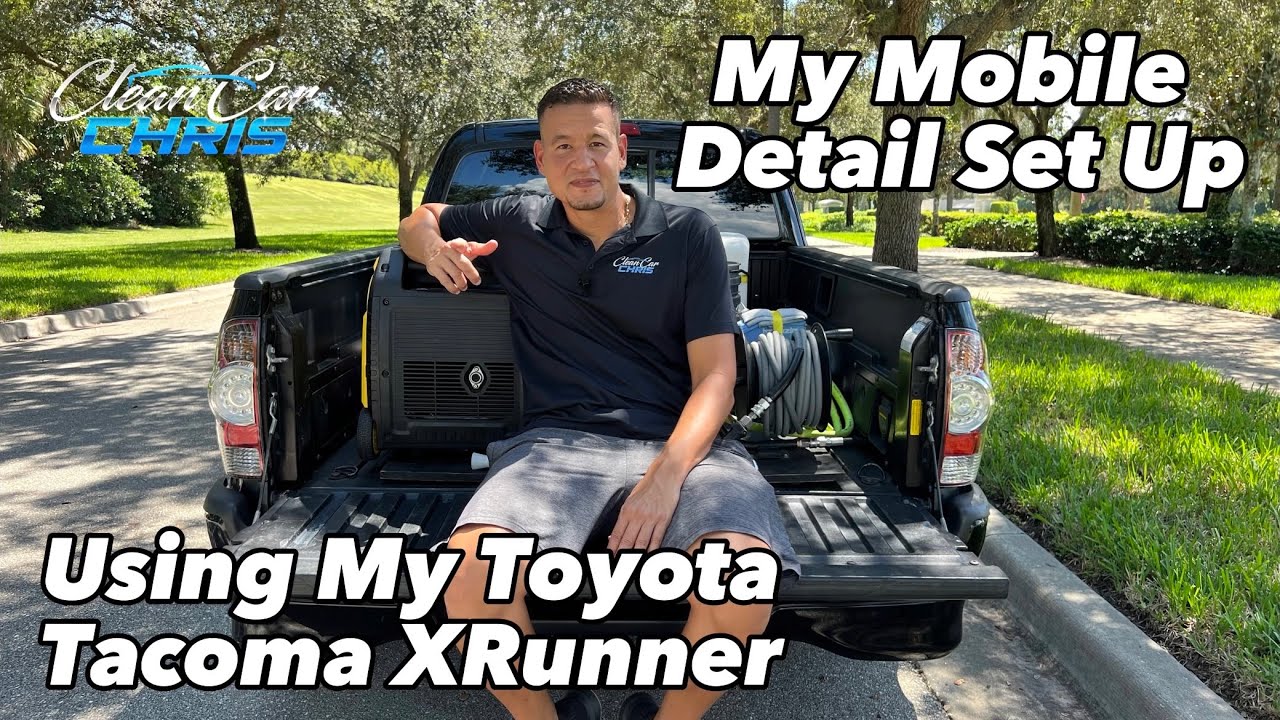 My Mobile Detail PICK UP TRUCK Set Up - Using My Toyota Tacoma XRunner