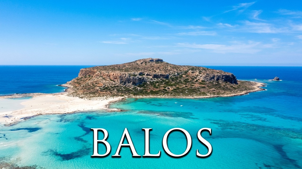 Balos Lagoon Crete From Above- Drone Flight Over One of Europe’s Most Beautiful Beaches 4K Relaxing 