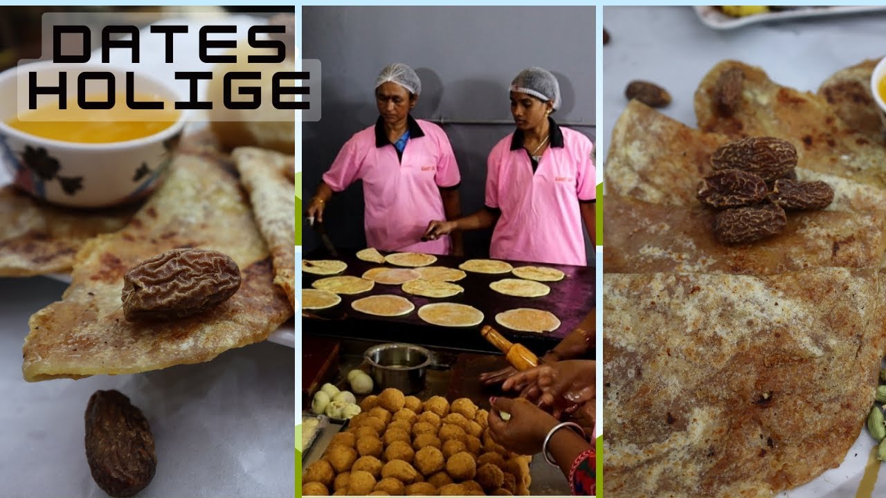 Healthy #Dates Holige | #Indian Sweet Flatbread | #Easy Obattu Recipe