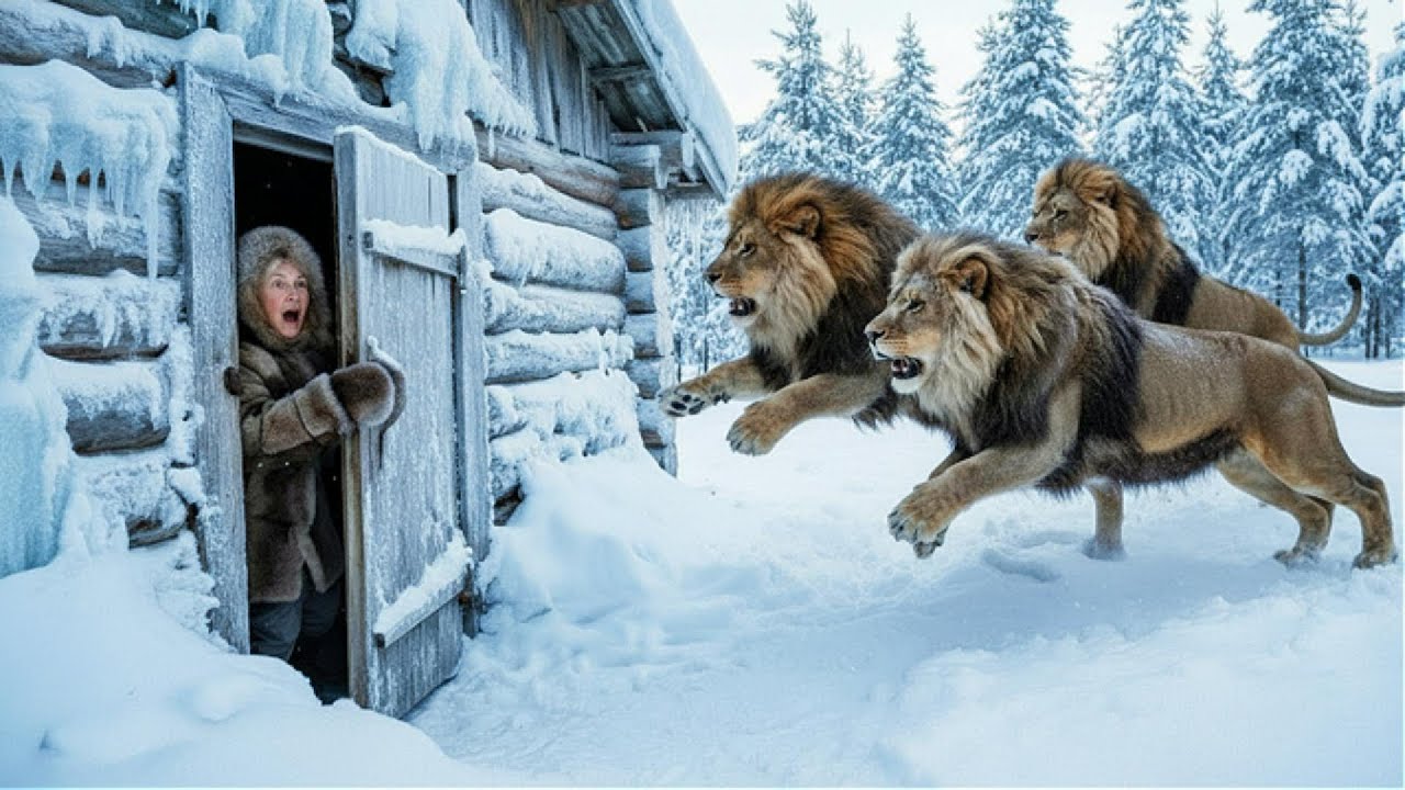 80 Year Old Widow Living In A House Escapes From A Pack Of Siberian Lions
