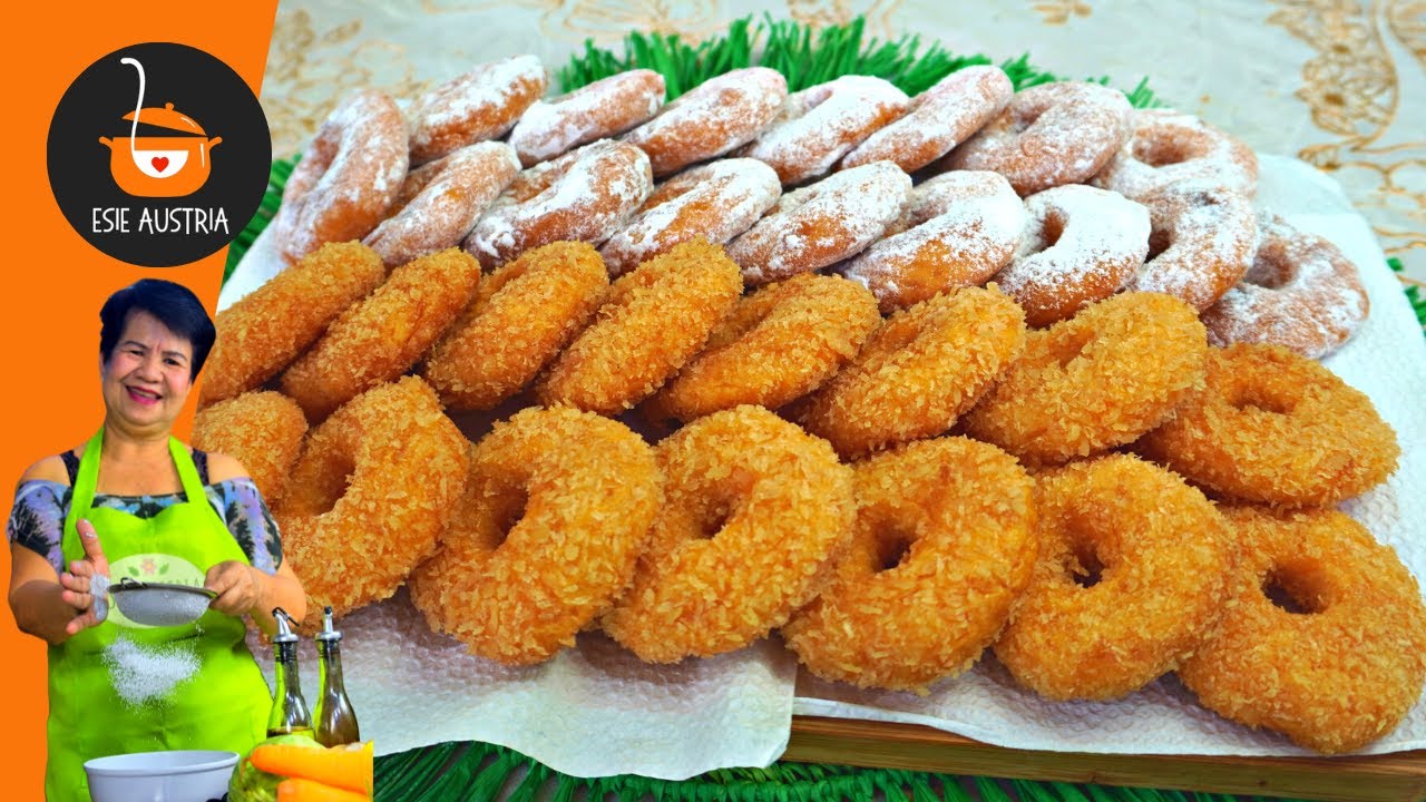KAMOTE DONUT | KAMOTE AT HARINA LANG | MERIYENDA IDEAS | ESIE AUSTRIA