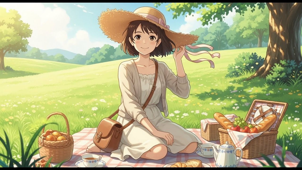 Picnic Walk | Ghibli-Inspired ASMR Ambience (No Talking)