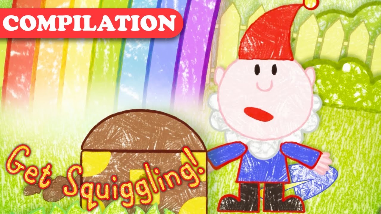 How to Write the Letter I and Draw a Gnome | Get Squiggling! | HD Compilation