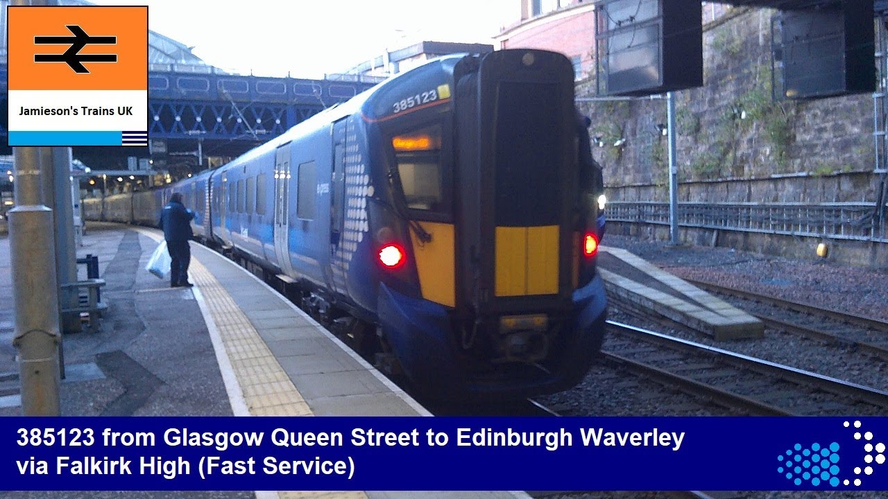 385123 from Glasgow Queen Street to Edinburgh Waverley via Falkirk High (Fast Service)