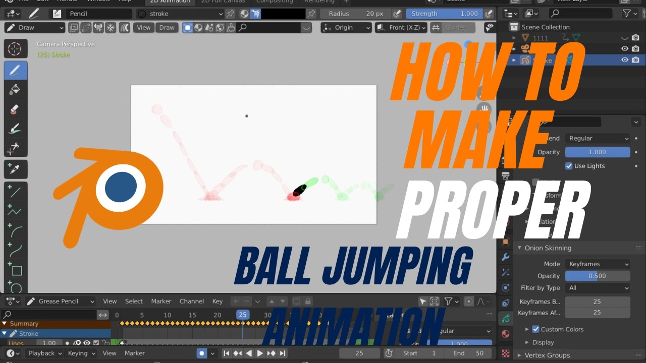 how to make proper ball jumping animation in blender #animation #blender