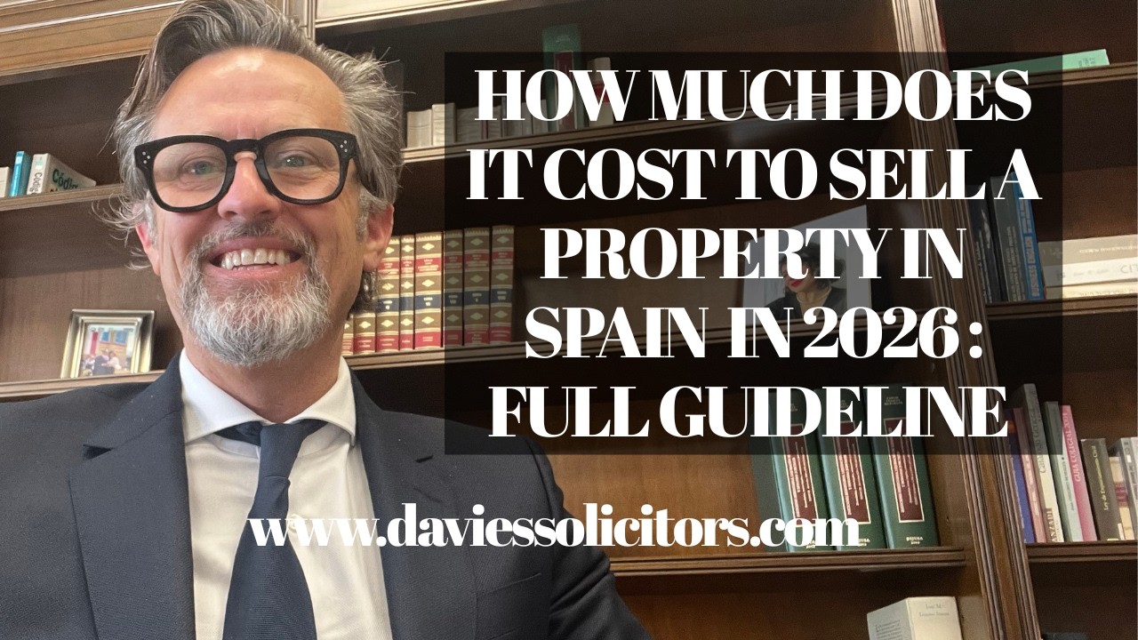 How much does it cost to sell a property in Spain in 2026 ?