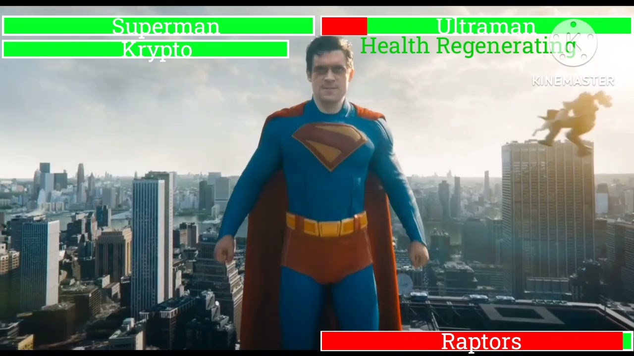 Superman vs Ultraman with Healthbars Destruction Fight Superman 2/2