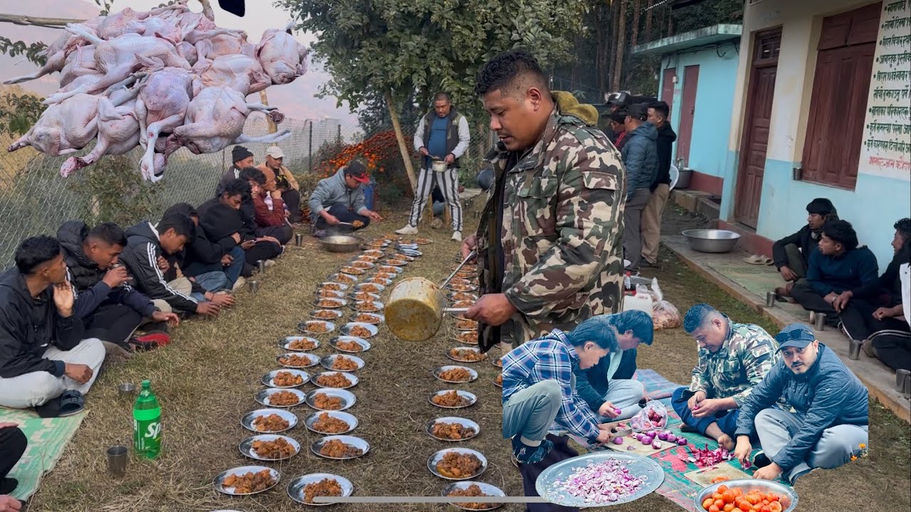 केशवटार युथ क्लबको देऊसीभैलो भोज खएर सरै रमाईलो गरियो चुट्का कौरा नचाएर#min joi#villagevlog #kaura 