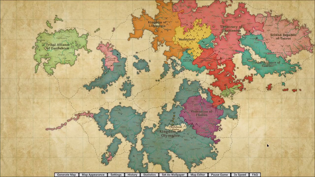 Fantasy Map Simulator