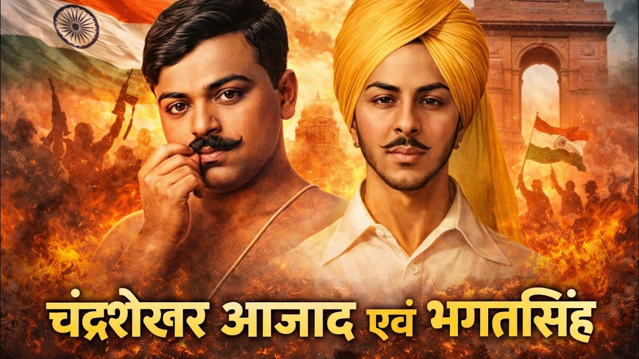राष्ट्रवादी नेता चंद्रशेखर आजाद एवं भगतसिंह 