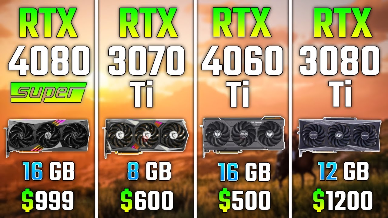 RTX 4080 SUPER vs RTX 3070 Ti vs RTX 4060 Ti vs RTX 3080 Ti | Test in 7 Games