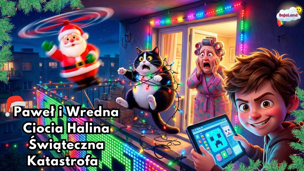 🎄Paweł i Wredna Ciocia Halina Świąteczna Katastrofa! Zabawny audiobook dla dzieci na dobranoc.
