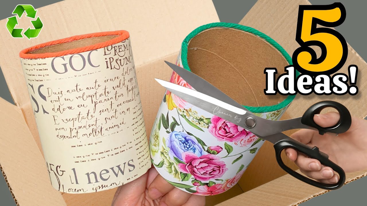 Превратите картон в красоту! 😍♻️ 5 расслабляющих поделок из картона для стола и стены