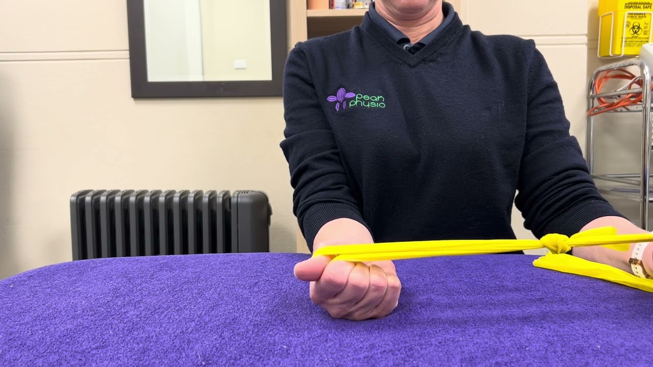 Wrist supination with band