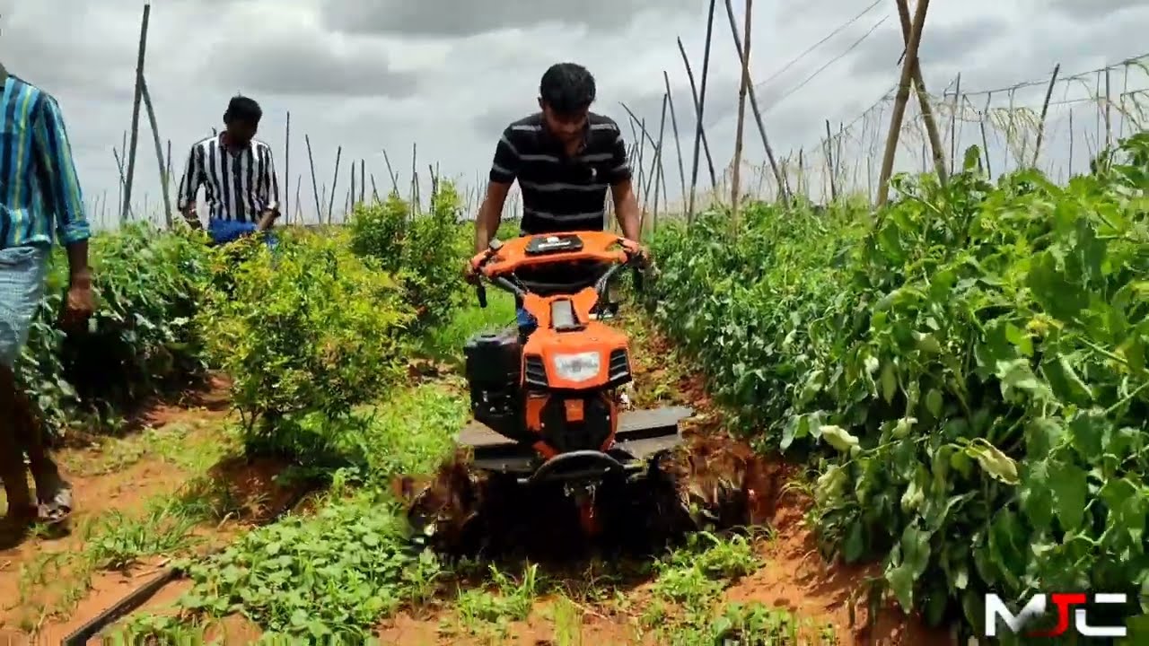 Agricultural heavy duty 7HP petrol power weeder gear drive