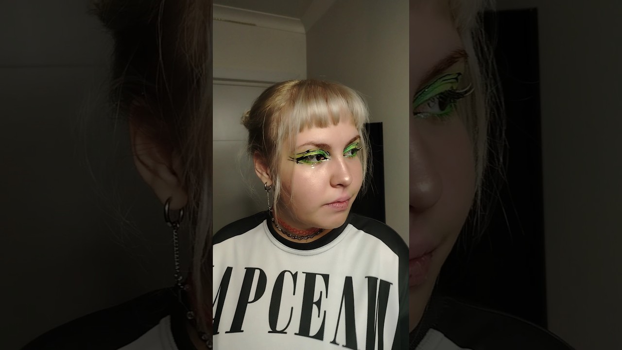 #макияж #макияжглаз #makeup #tutorial #vibe #rave #переход #перевоплощение #dieantwoord #labubu