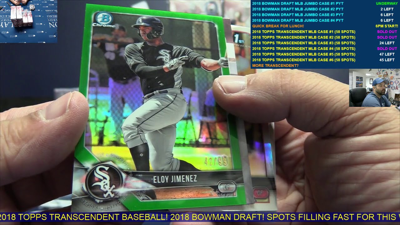 2018 Bowman Draft Baseball Jumbo 8 Box Case Break #1
