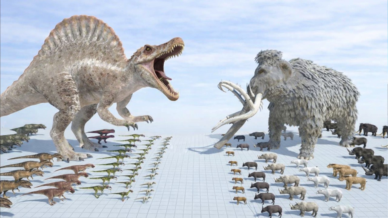 Spinosaurus vs Mammoth – Which Army Controls the Battlefield?