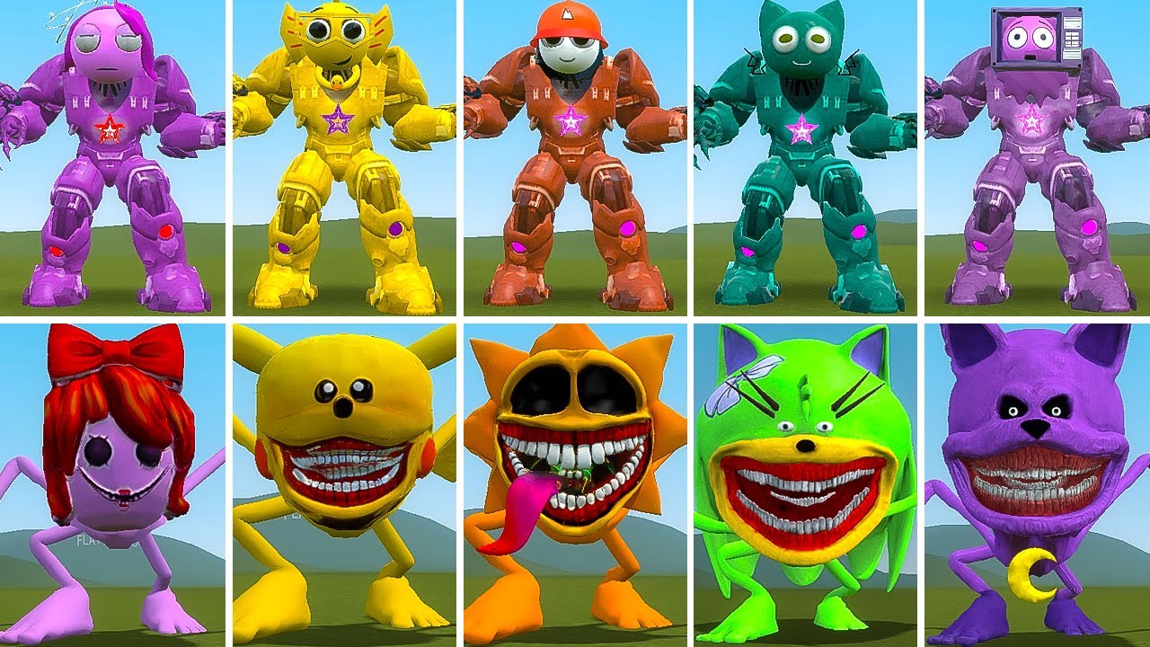 ALL FAMILY SPRUNKI MECHATITAN VS ALL SONIC HORROR TAPES? in Garrysmod!,...