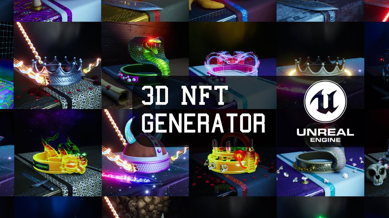 Unreal Engine 3D NFT Generator  &ndash; Creates images  and JSON files !