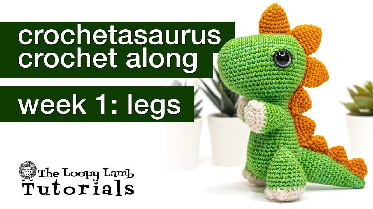 Простой урок по вязанию лапок тираннозавра рекса крючком — Crochetasaurus Rex Crochetasaurus Alon...