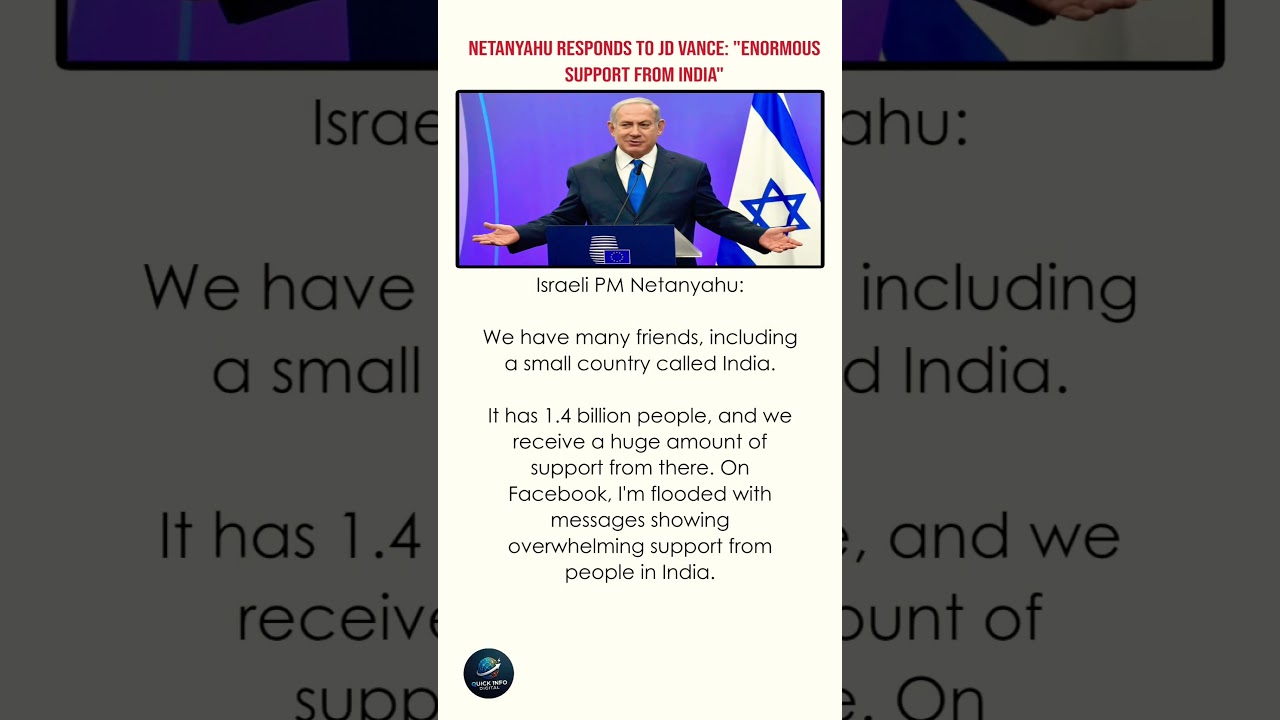 Netanyahu Responds to JD Vance: 
