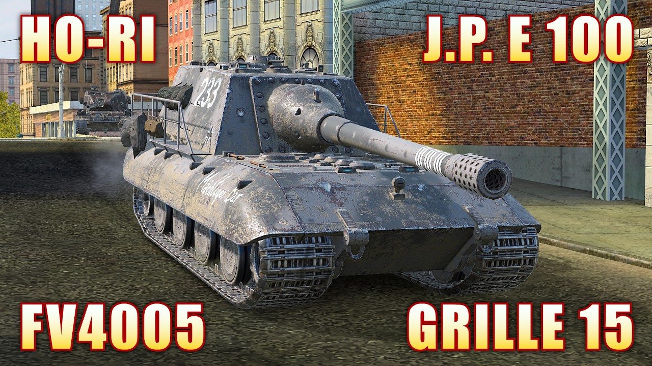 J.P. E 100 ● FV4005 ● HO-RI ● GRILLE 15 | World of Tanks Blitz Gameplay #worldoftanksblitz