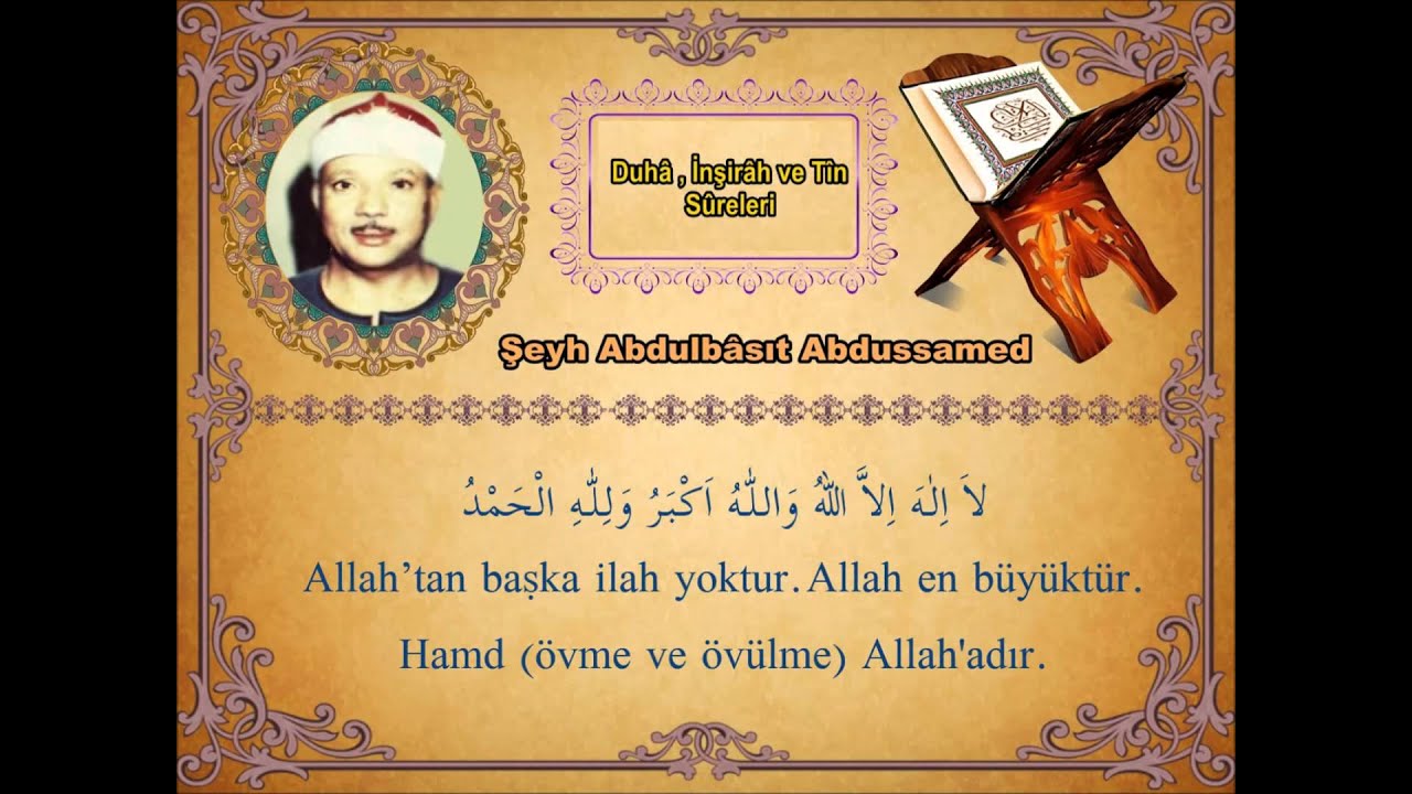 Abdussamed   Duha,İnşirah ve Tin Süreleri