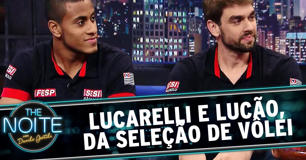 The Noite (03/10/14) - Entrevista com Lucarelli e Lucão, da seleção brasileira de vôlei