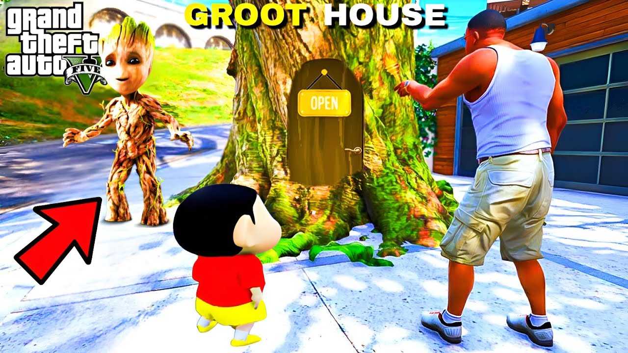 Franklin & Shinchan Build a Tree House in GTA 5 Tamil!