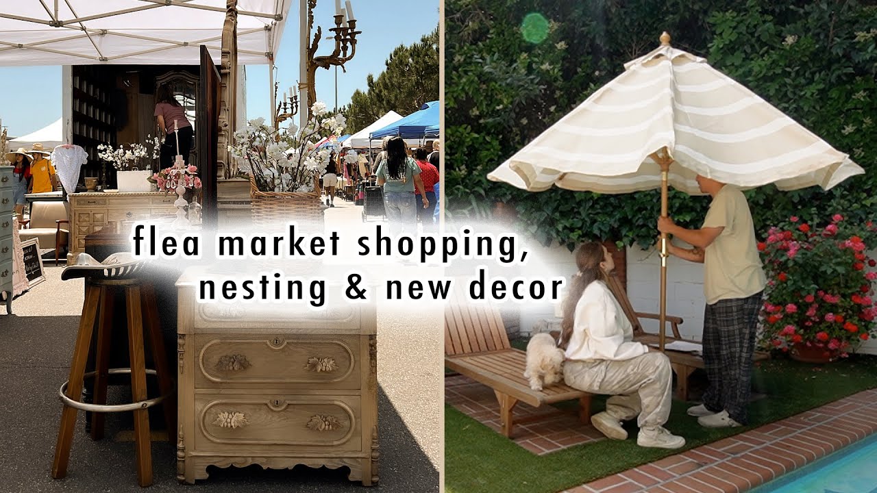 DAYS IN THE LIFE: flea market decor shopping, nesting for baby & new patio decor